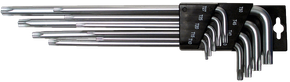 Winkelschlüsselsatz, TPR-Profil, T10-T50, 9-teilig