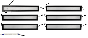 LED Panel Set - 1x Treiber - 1x Master - 5x Slave